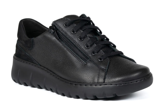 Damskie półbuty 0780 - czarny groszek